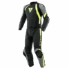 Dainese Avro 4 Leather 2-P Suit Black/Charcoal-Gray/Fluo -Motorkleding dainese avro 4 black gray fluo two piece suit 2 teiler overall combinaison 2 pieces traje tulum 1 2