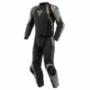 Dainese Avro 4 Leather 2-P Suit Black/Charcoal-Gray/Tibe -Motorkleding dainese avro 4 black gray tibe two piece suit 2 teiler overall combinaison 2 pieces traje tulum 1 2