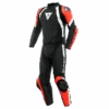 Dainese Avro 4 Leather 2-P Suit Black/Fluo-Red/White -Motorkleding dainese avro 4 black red white two piece suit 2 teiler overall combinaison 2 pieces traje tulum 1 2