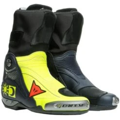 Dainese Axial D1 Replica Valentino Rossi Boots Black Yellow Blue - Motorcycle Boots - Laarzen