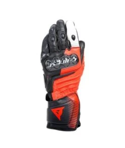 Dainese Carbon 4 Long Gloves Black-Fluo-Red-White