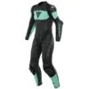 Dainese Imatra Lady Leather 1-PC Suit Perf. Black/Acqua-Green -Motorkleding dainese imatra lady 1 pc perf blk acqua one piece suit 1 teiler overall combinaison 1 piece traje tulum 1 1