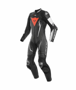 Dainese Misano 2 D-Air Lady Perf. 1-P Suit Black-Black-White