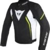 Dainese Avro D2 TEX Jacket BLACK/WHITE/YELLOW-FLUO