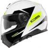 Schuberth C5 Eclipse White-Yellow -Motorkleding schuberth c5 eclipse white yellow 217 modular helmet klapphelm casque modulaire systeemhelm kask casco modular 1