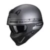 Scorpion Covert-X Tussle Matt Silver-Black -Motorkleding scorpion covert x tussle silver black streetfighter helmet helm casque kask casco 1 1